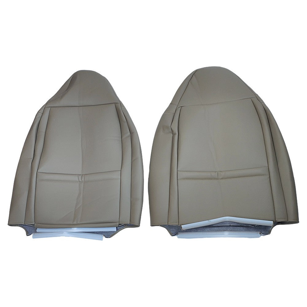 Driver Passenger Bottom Top Leather Seat Cover TAN For 2001 Ford F250 Lariat New