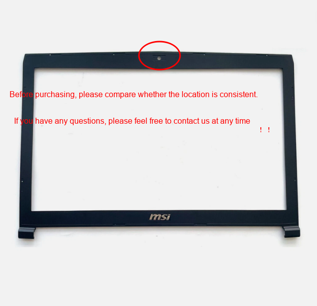 New LCD Back Cover+Front Bezel For MSI GL72 GP72 MS-1795 MS-1796 MS-1799 MS-179B