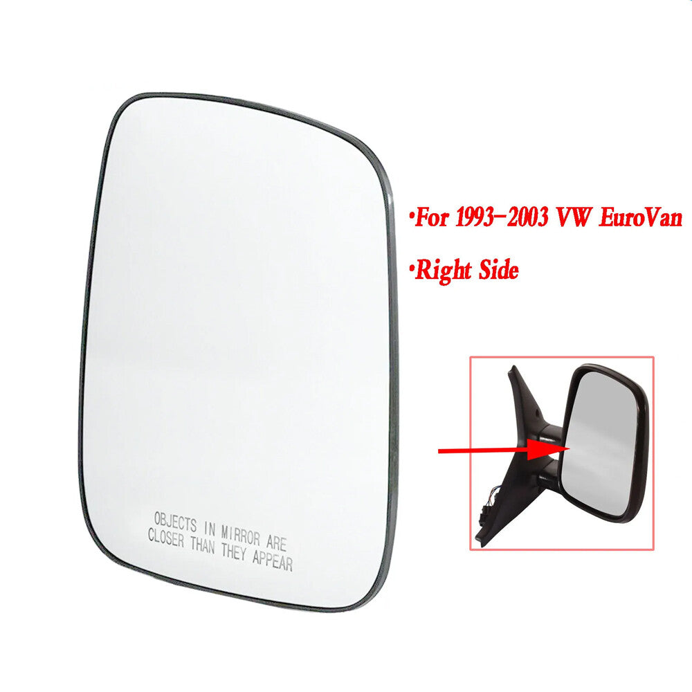 NEW Mirror Glass For VW EuroVan 1993-2003 Passenger Right Side Heated