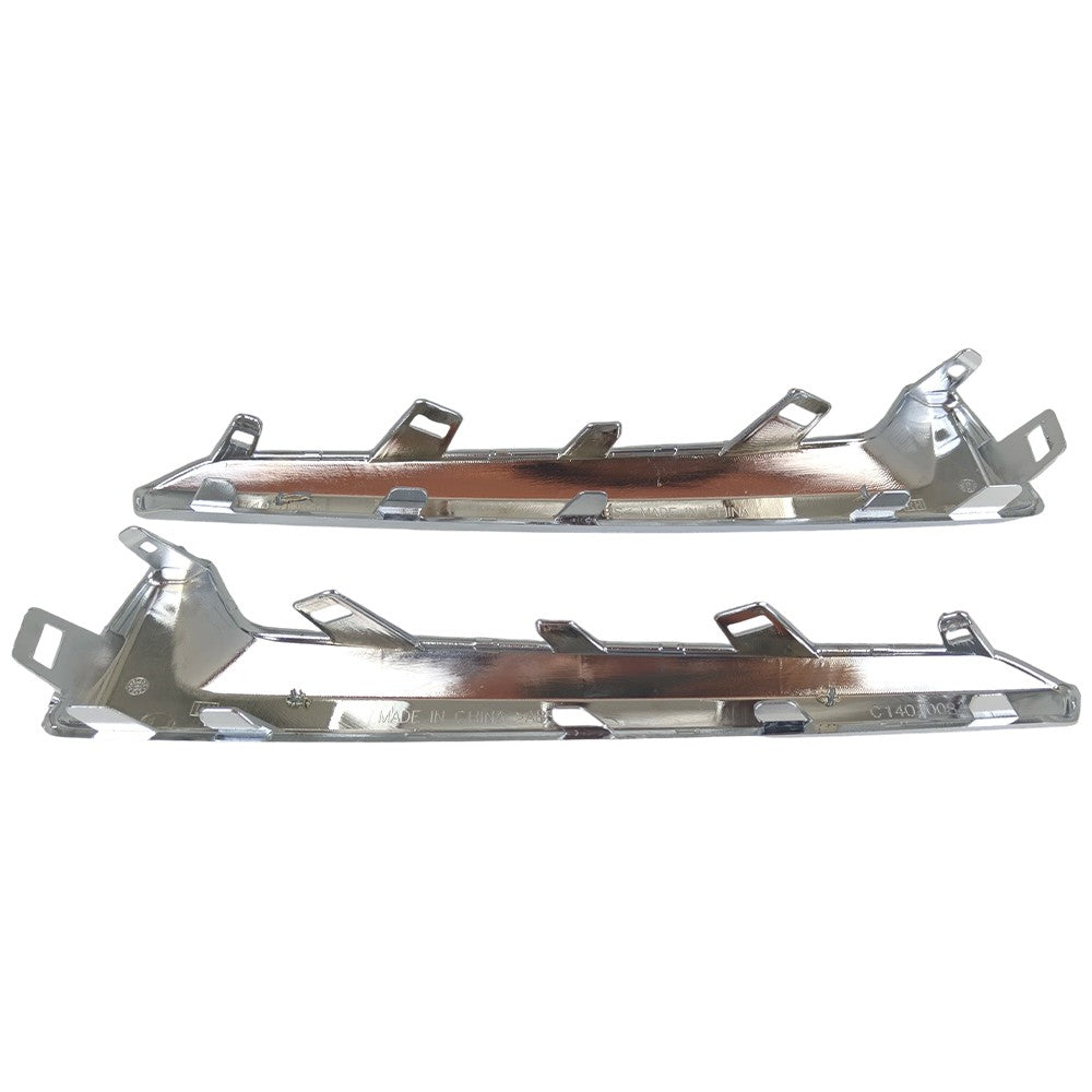 Left&Right Front Fog Light Cover Trim Chrome For 2017 2018 Subaru Forester