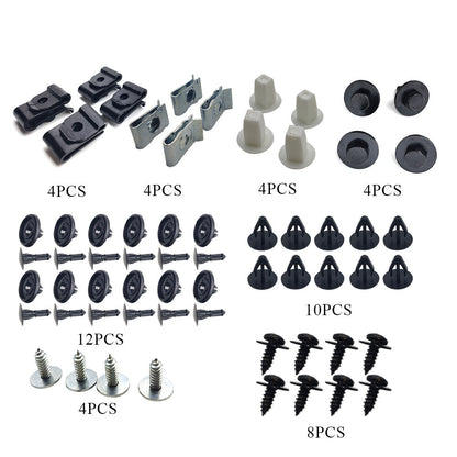 50Pcs Engine Splash Shield Fender Bumper Screw Clips Rivet Fastener For Toyota