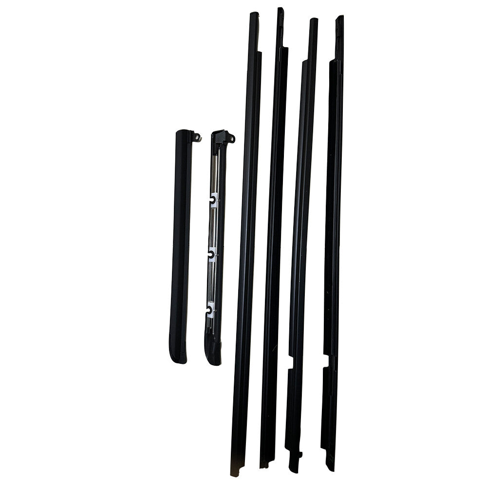 Car Quarter Door Belt Moulding Black Set For 2003-2008 2009 Toyota Prado GX470
