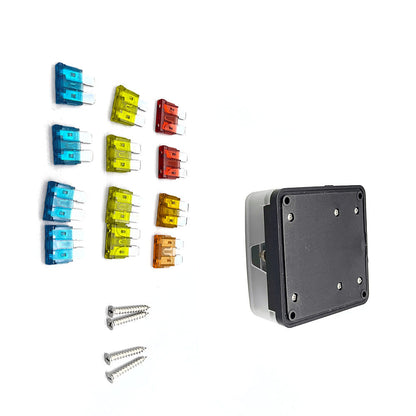 Blade Fuse Box Block Holder 12 24V 6 Way Car Boat Power Distribution Panel