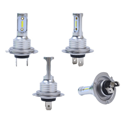 4Pcs H7 LED Headlights Bulbs 10000K High Low Beams Kit Combo Super White Bright
