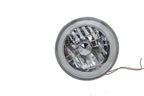 7" Inch Round White CCFL Halo Diamond Cut Chrome Headlights Angel Eyes