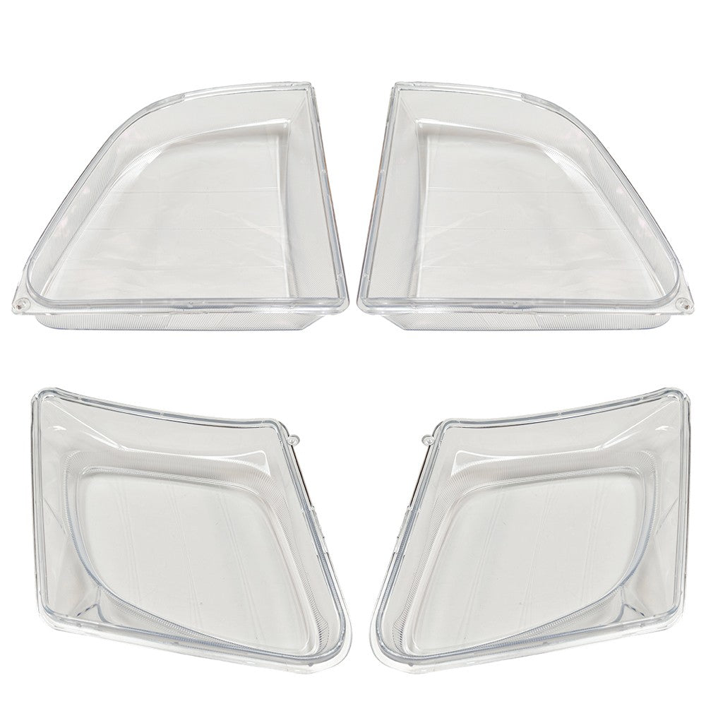 For Lexus LX470 1998-2007 1 Pair Front Headlight Clear Lens Housing + Seal Glue
