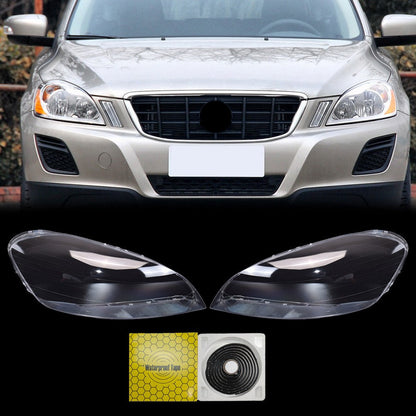 Front Pair Headlight Lens Cover For Volvo XC60 2009 2010 2011 2012 2013 Clear