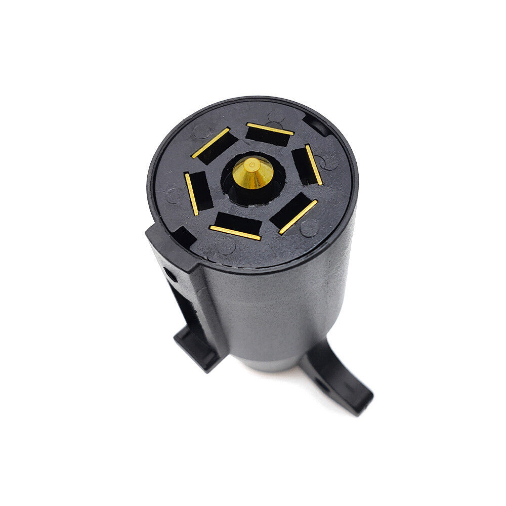 7 Way Round RV Style Trailer Light Plug Connector Replacement End Blade Pin new