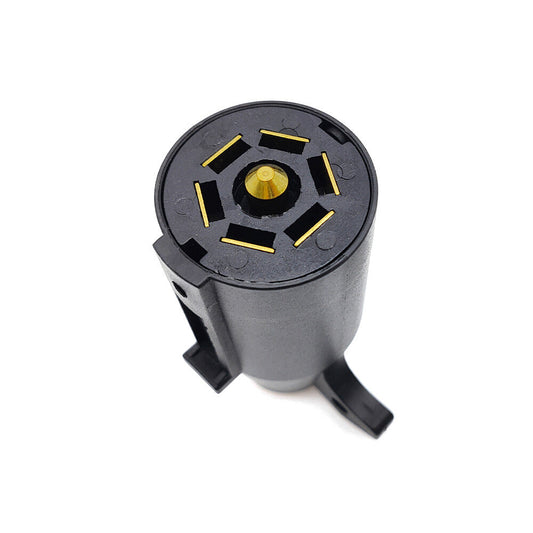 7 Way Round RV Style Trailer Light Plug Connector Replacement End Blade Pin new