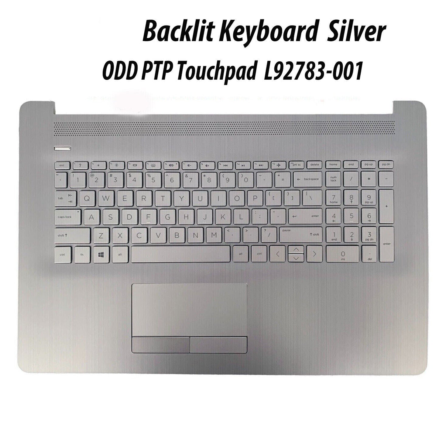 New Palmrest Backlit Keyboard PTP Touchpad ODD L92783-001 For HP 17-BY 17-CA USA