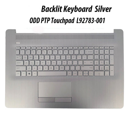 New Palmrest Backlit Keyboard PTP Touchpad ODD L92783-001 For HP 17-BY 17-CA USA