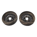 New Pair Set of 2 Front 375mm Drilled Brake Disc Rotors for 2018-2023 Audi RS5