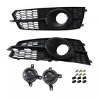 For Audi A6 S6 RS6 2016 2017 2018 Front honeycomb Mesh Grill Fog Light Grille