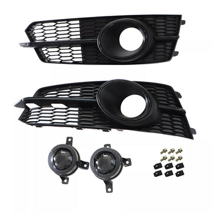 For Audi A6 S6 RS6 2016 2017 2018 Front honeycomb Mesh Grill Fog Light Grille