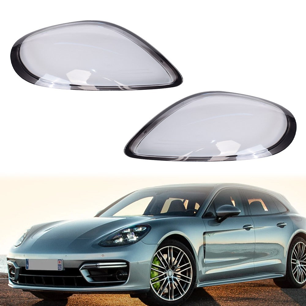 For 2014-2016 Porsche Boxster Cayman 981 Headlight Lens Cover Shell Left + Right
