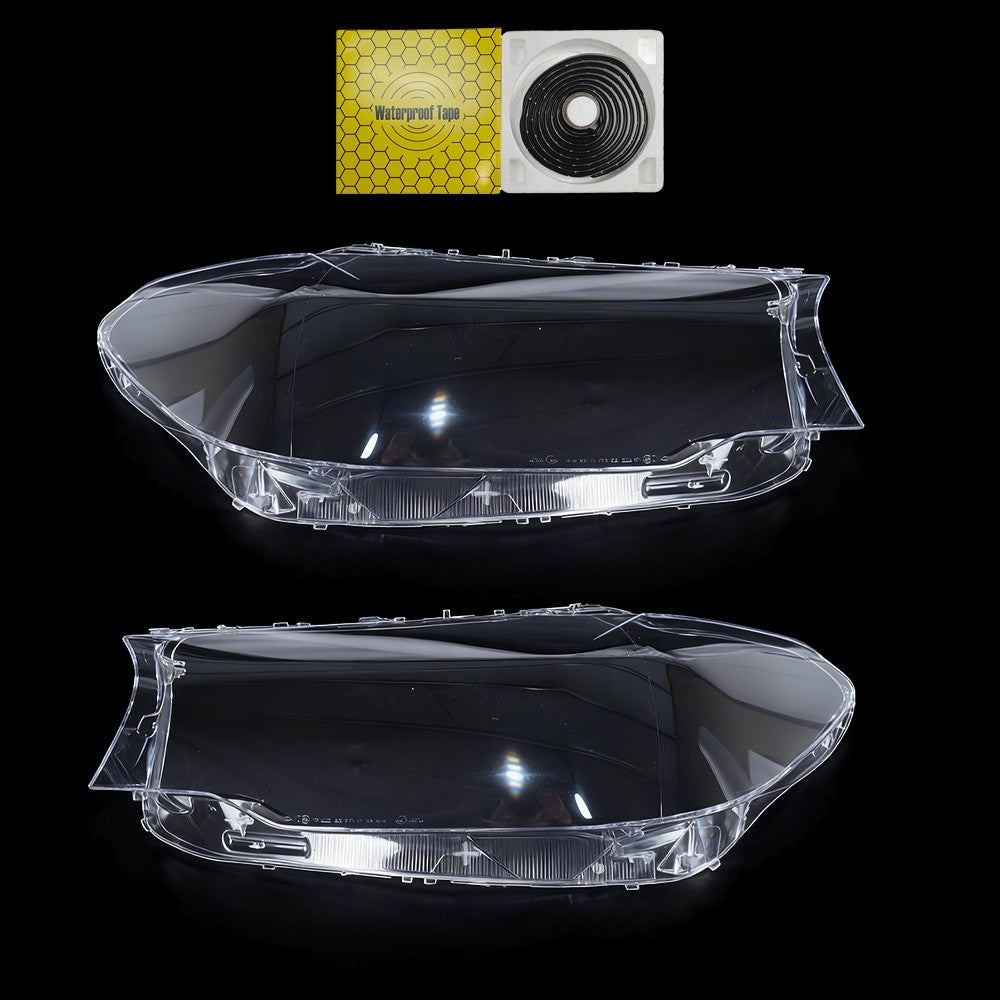 For BMW G30 G31 G38 5 Series 2016-2020 Pair Headlight Len Cover+Glue Clear Shell