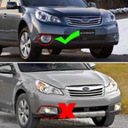 For 2010-2012 Subaru Outback Front Silver Fog Lights Lamps Cover Trim Ring 2PCS
