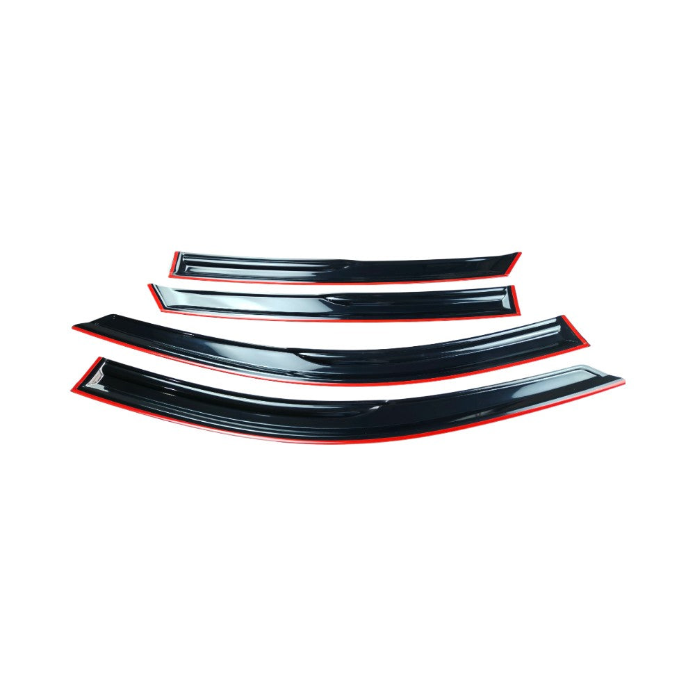 FOR 2023-25 HONDA ACCORD 11TH GEN BLACK TRIM WINDOW VISOR RAIN GUARD WITH CLIPS