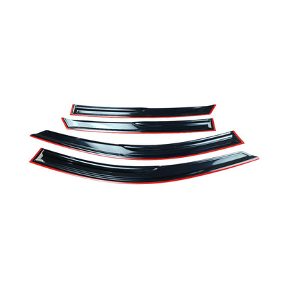 FOR 2023-25 HONDA ACCORD 11TH GEN BLACK TRIM WINDOW VISOR RAIN GUARD WITH CLIPS