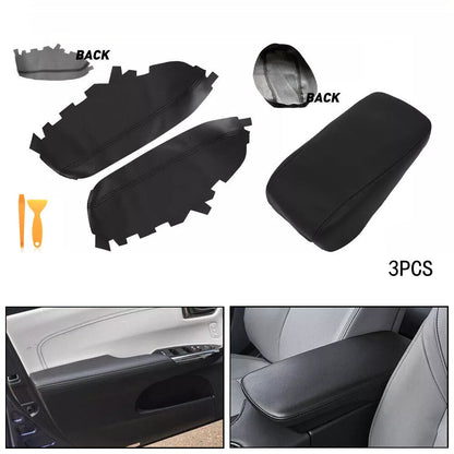 For 2013-2018 Toyota Avalon Front Door Panels Armrest Cover Leather Black