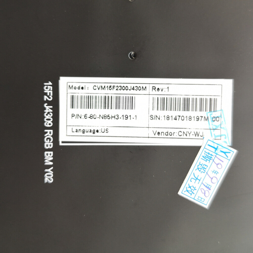New Color Backlit keyboard For Clevo N855HJ1 N857HJ1 N870HJ1 N850HP6 N870HP6 US