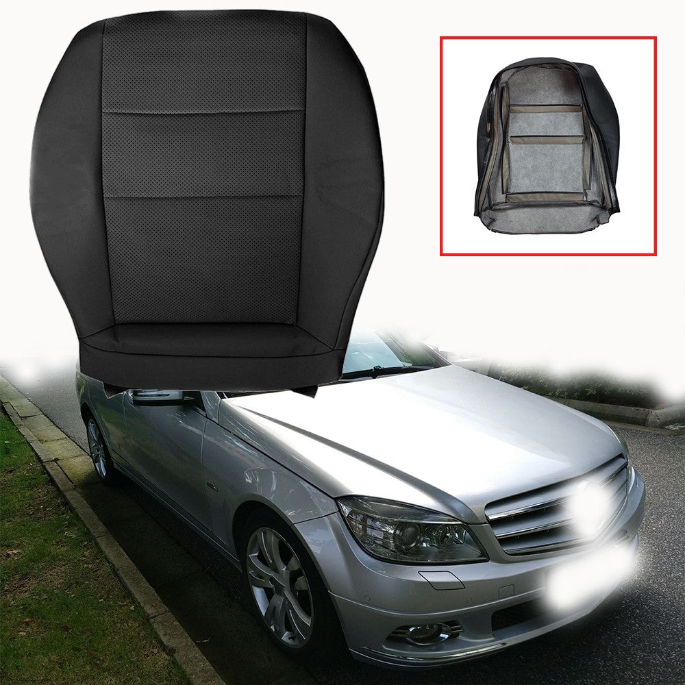 For 2008-2014 Mercedes Benz C250 C300 C350 Driver Bottom Seat Cover Black