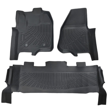 Floor Mats  All Weather For 2012-16 Ford F-250/F-350/F-450 SuperCrew Cab Liners