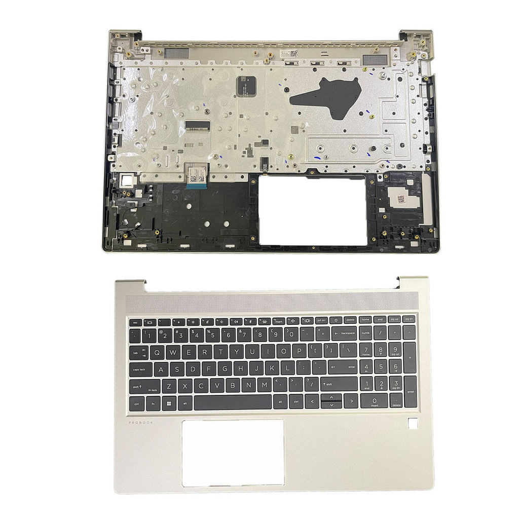 For HP Probook 450 455 G9 Palmrest With Backlit US Keyboard Sliver N01933-001 US