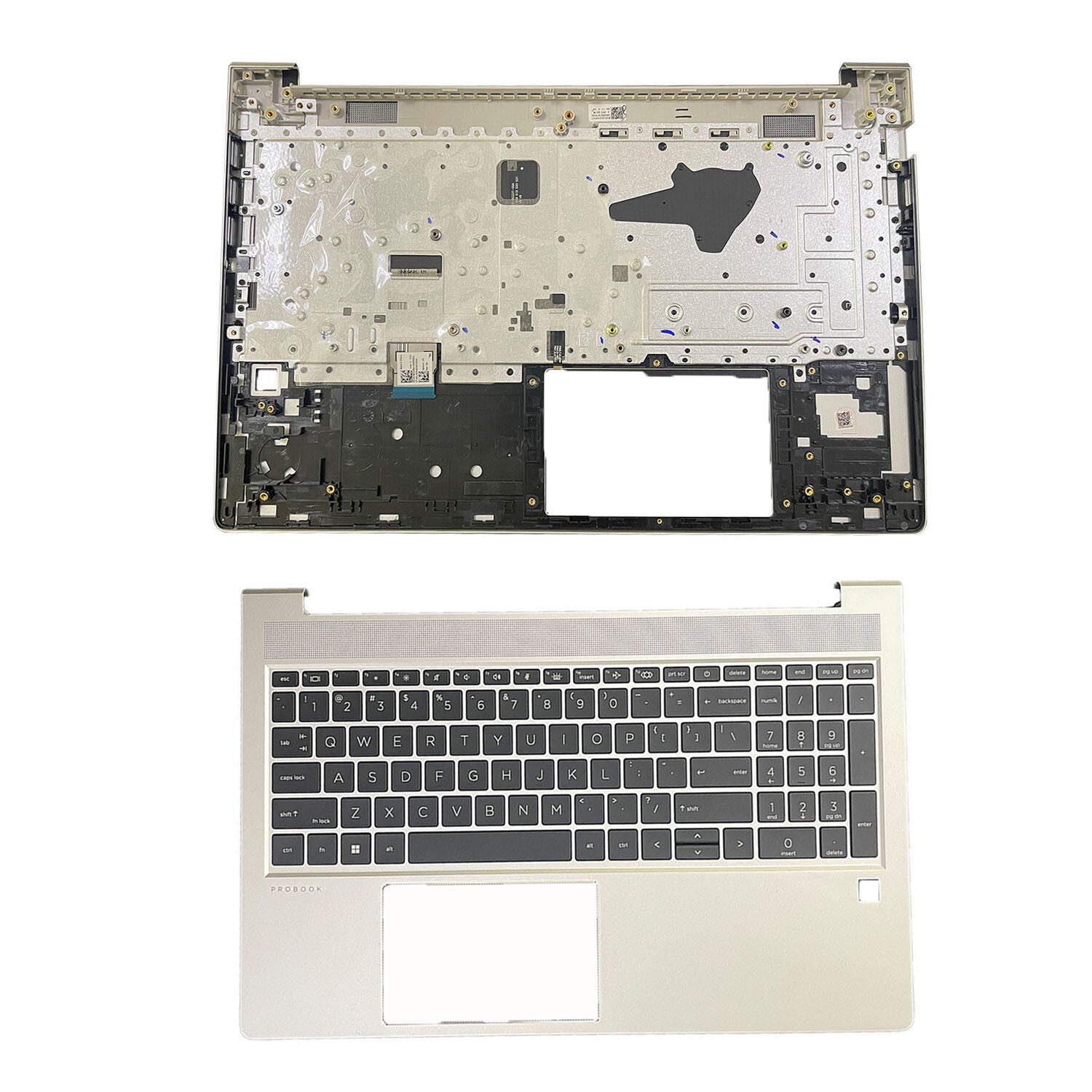For HP Probook 450 455 G9 Palmrest With Backlit US Keyboard Sliver N01933-001 US