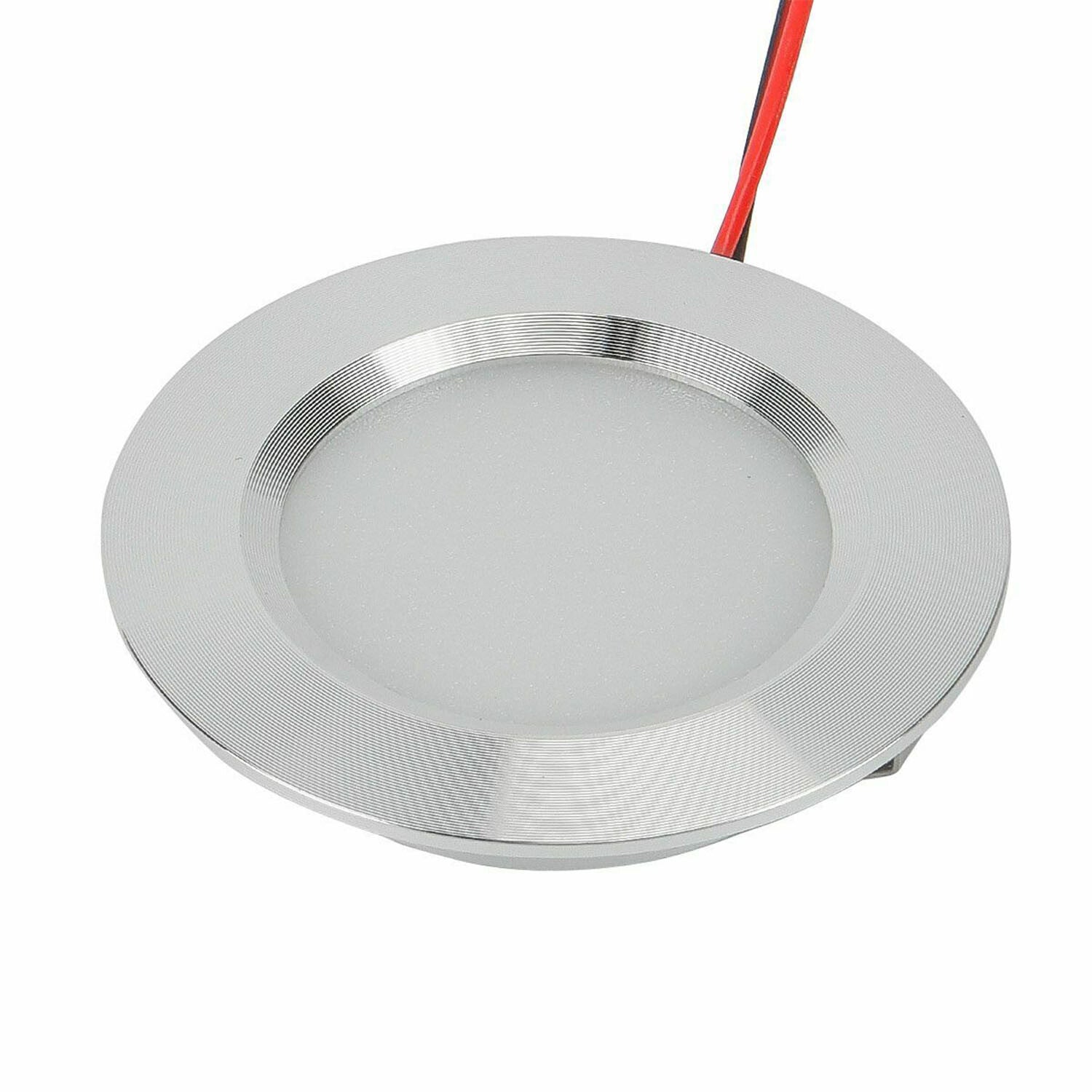 6X 12V LED Lights Recessed Ceiling light For RV Camper Interior Cool White 6400K