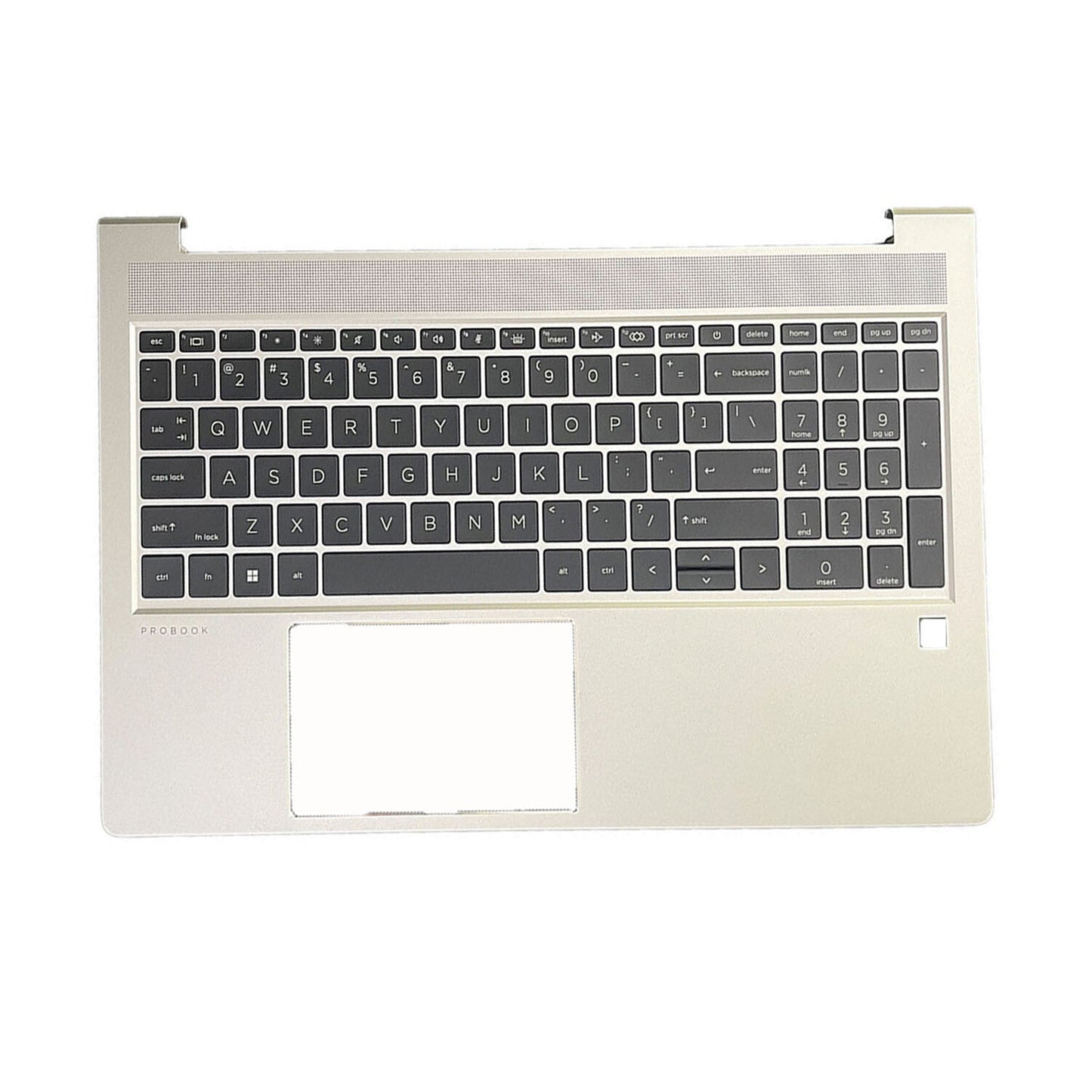 For HP Probook 450 455 G9 Palmrest With Backlit US Keyboard Sliver N01933-001 US