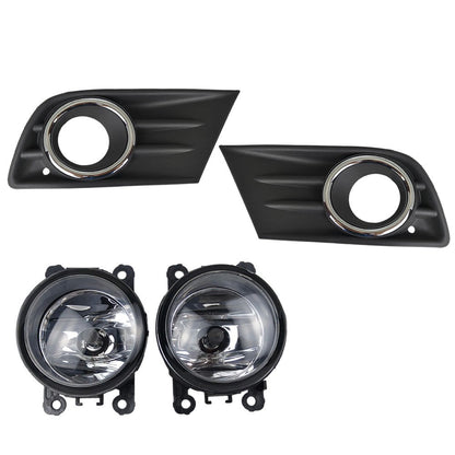 New A Pair Fog Light W/Cover&Chrome Trim For Honda Pilot 2012-2013-2014-2015 US