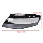 2PCS Left & Right For 2009-2012 Audi A4 Headlamp Cover Headlight Lens Cover