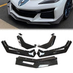 For Corvette C8 Z51 STG 2020-2024 Gloss Black Front Bumper Lip Splitter