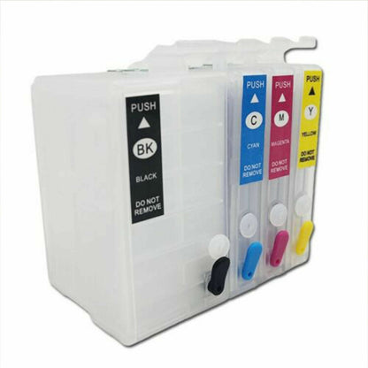 Printers 4 Color Refillable ink cartridges for Epson WorkForce 7610 7710 7210