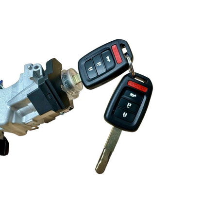 NEW FOR 2014-2015 CIVIC IGNITION LOCK CYLINDER SWITCH ASSEMBLY WITH 2 KEY SHELLS