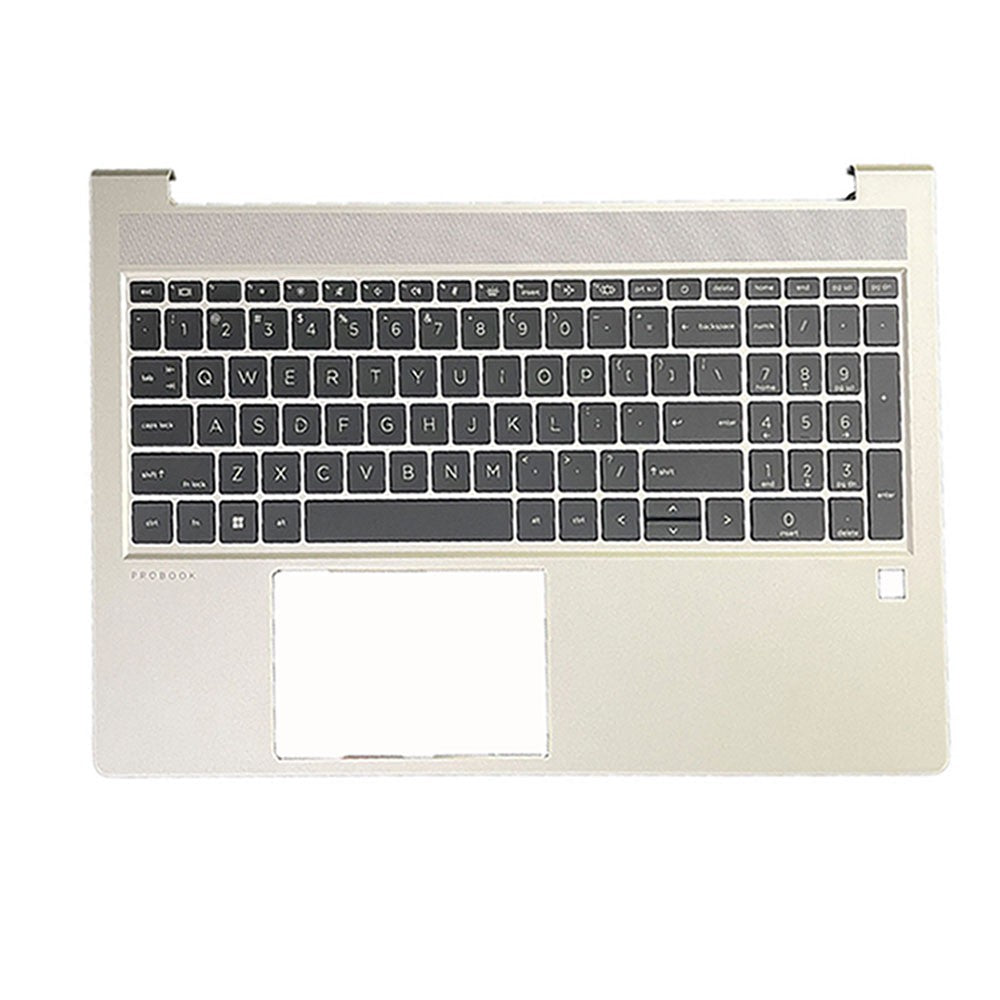 For HP Probook 450 455 G9 Palmrest With Backlit US Keyboard Sliver N01933-001 US