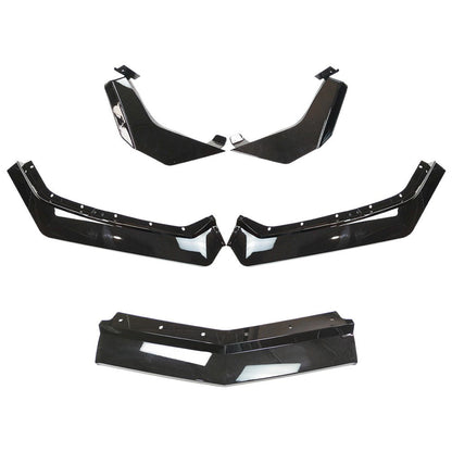 For Corvette C8 Z51 STG 2020-2024 Gloss Black Front Bumper Lip Splitter