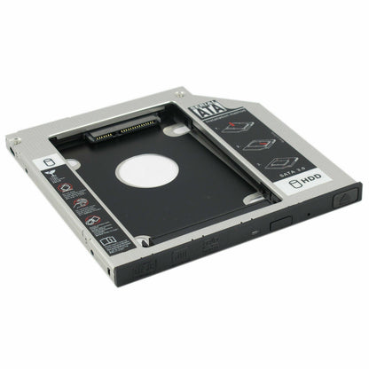 9.5mm Universal For SATA 2nd HDD SSD Hard Drive Caddy CD/DVD-ROM Optical Bay US