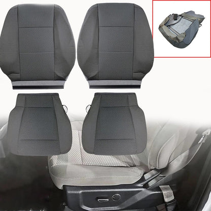 Driver Passenger Bottom&Top Cloth Seat Cover Gray  For 2015-2020 Ford F150 XLT