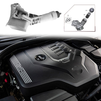 11428651710 Aluminum Engine Oil Cooler Filter Housing For BMW B48 230i 330 330e