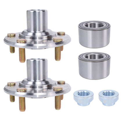2 Front Wheel Hub Bearing Kits For 2016 Honda Civic 2.0L EX 2.0L LX Only W/ Nuts