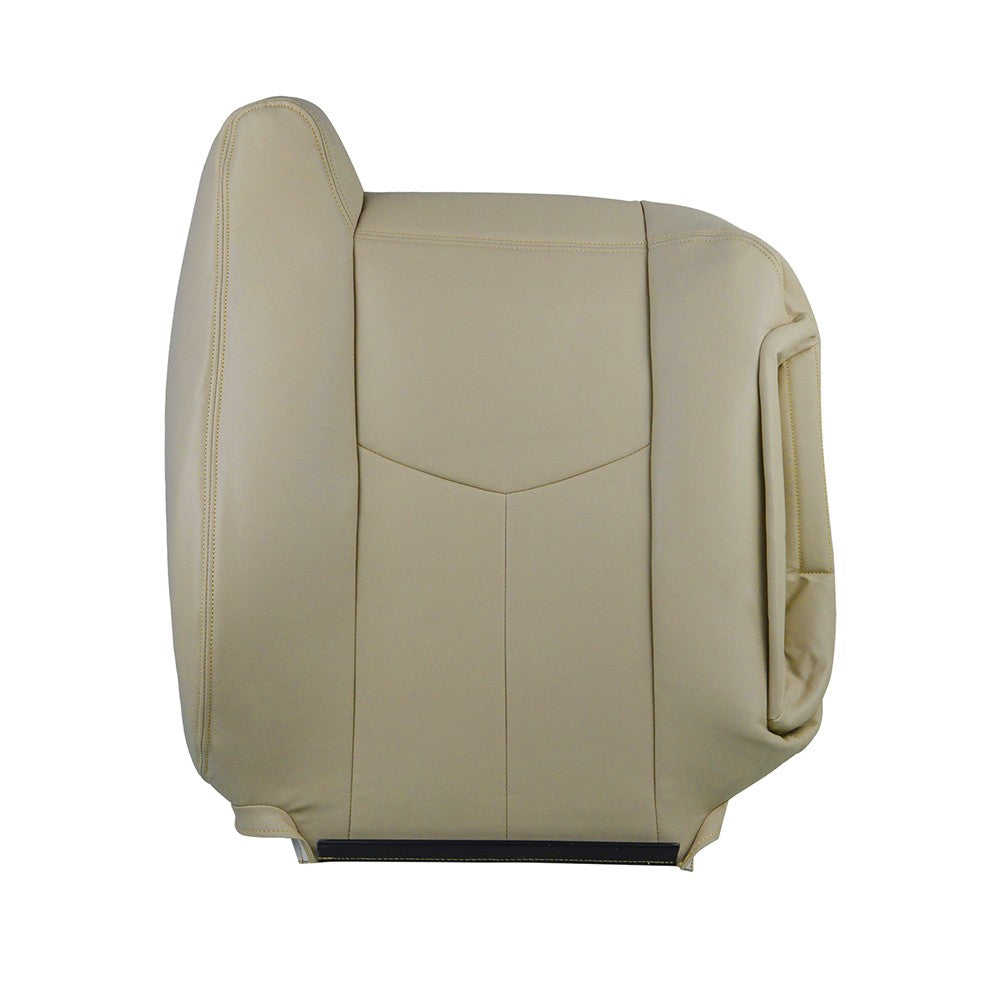For 2003 2004-2006 GMC Sierra Yukon Passenger Side Top Leather Seat Cover Tan