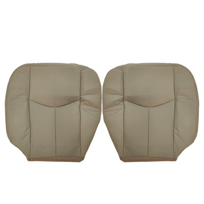 For 2005-2006 Cadillac Escalade Driver & Passenger Bottom Leather Seat Cover Tan