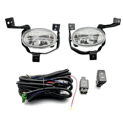 Left+Right Front Bumper Fog Lights+Switch+Wiring For 2010-2011 Honda CR-V CRV