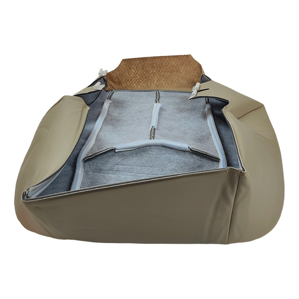 Driver & Passenger Bottom Leather Seat Cover Tan For 2005-2006 Cadillac Escalade