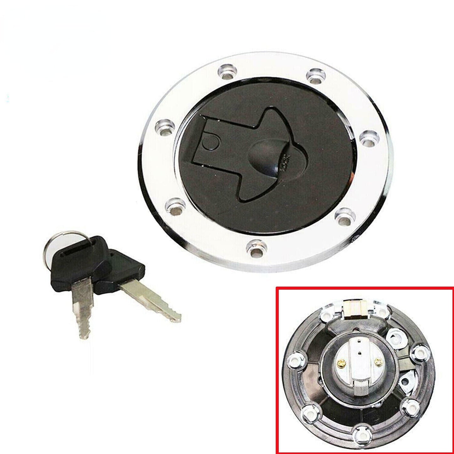 Fuel Gas Tank Cap Cover Lock with Keys for Kawasaki Ninja 250 250R 1988 2007