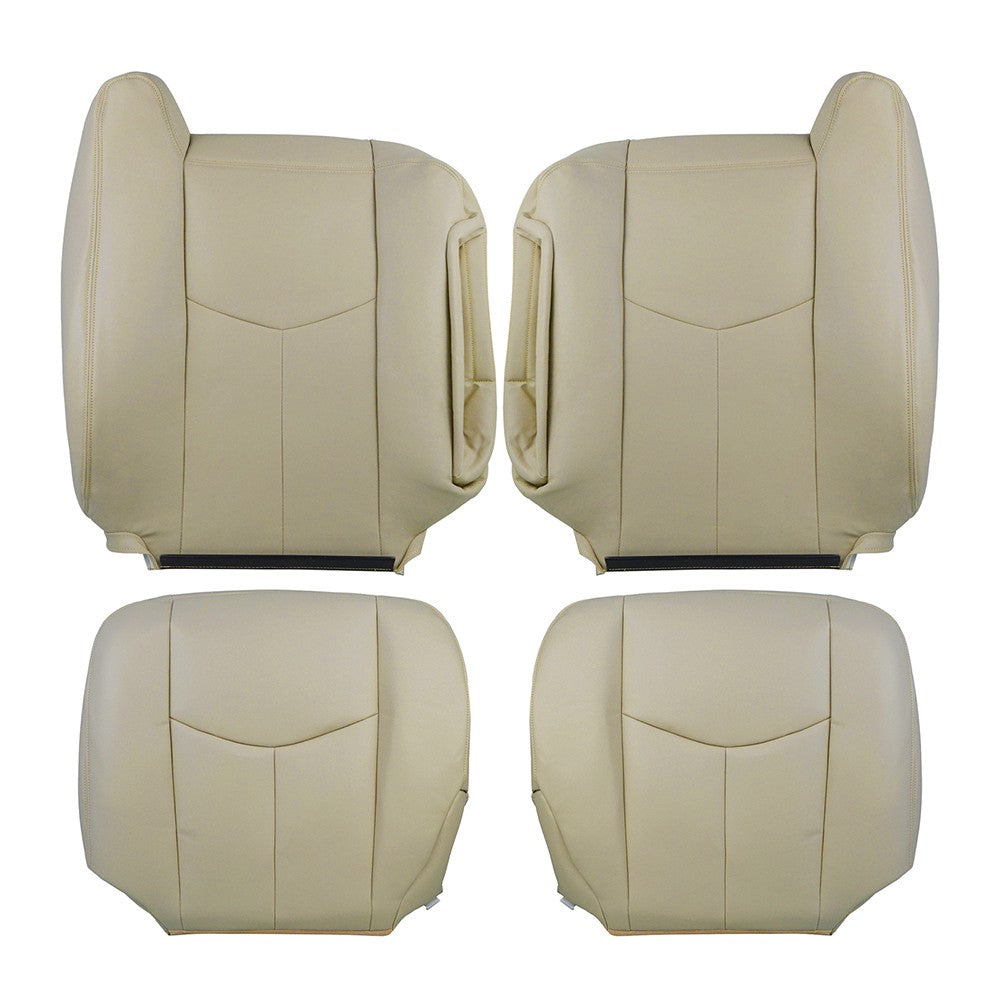 Driver Passenger Leather Seat cover Tan For 2003 2004-2006 Chevy Tahoe Suburban