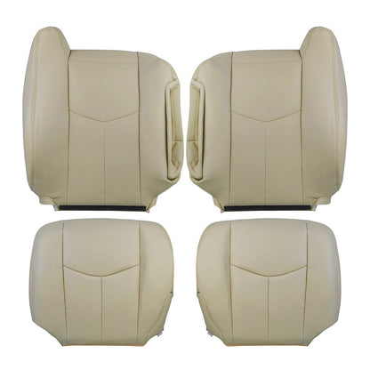 Driver Passenger Leather Seat cover Tan For 2003 2004-2006 Chevy Tahoe Suburban