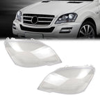 For Benz ML ML350 W164 2009-2011 Left + Right Headlight Lens Headlamp Covers